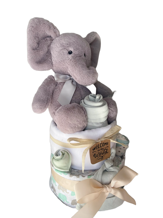 “My First Elephant” Nappy Cake