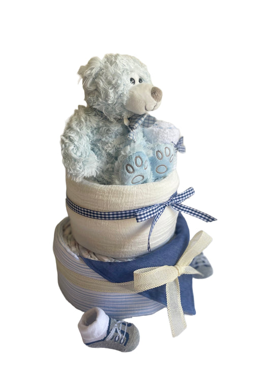 Baby Boy Teddy Bear Cake