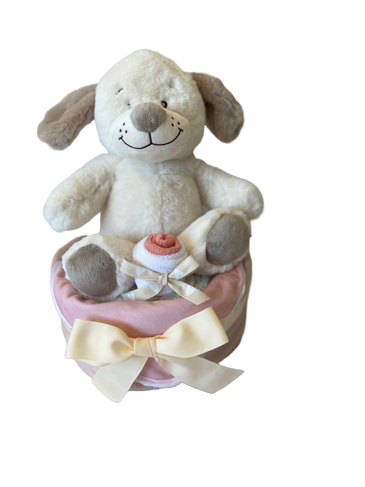 Baby Girl Puppy Cake