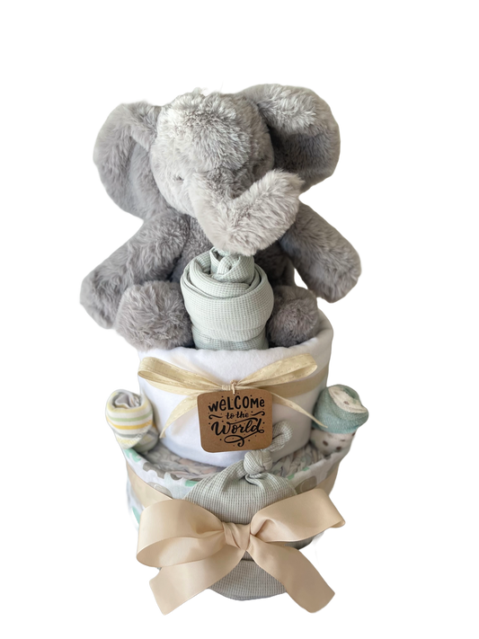 Elephant Themed Nappy Cake