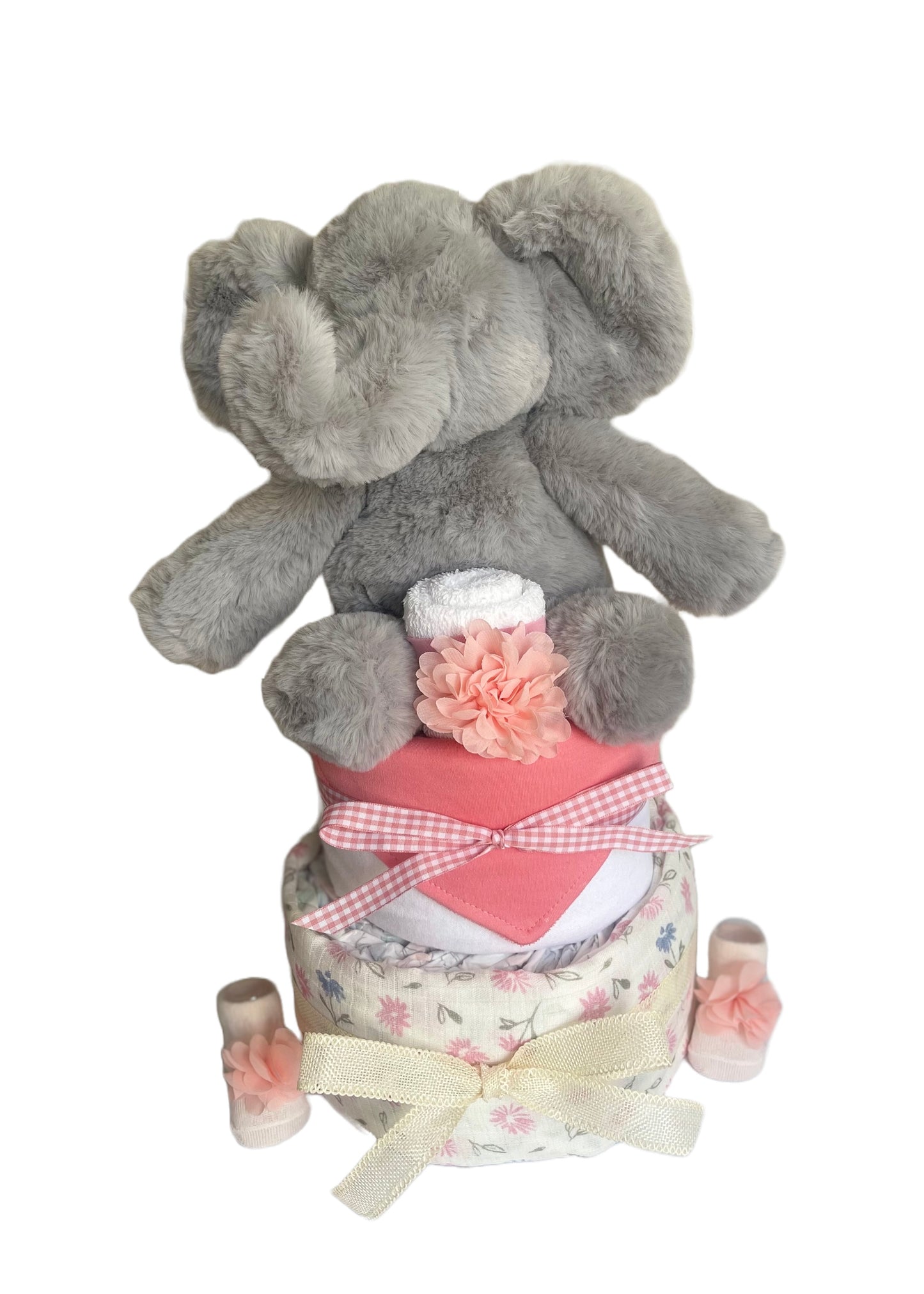 Elephant Baby Girl Nappy Cake