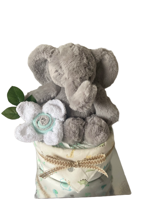 Unisex Baby Elephant Cake